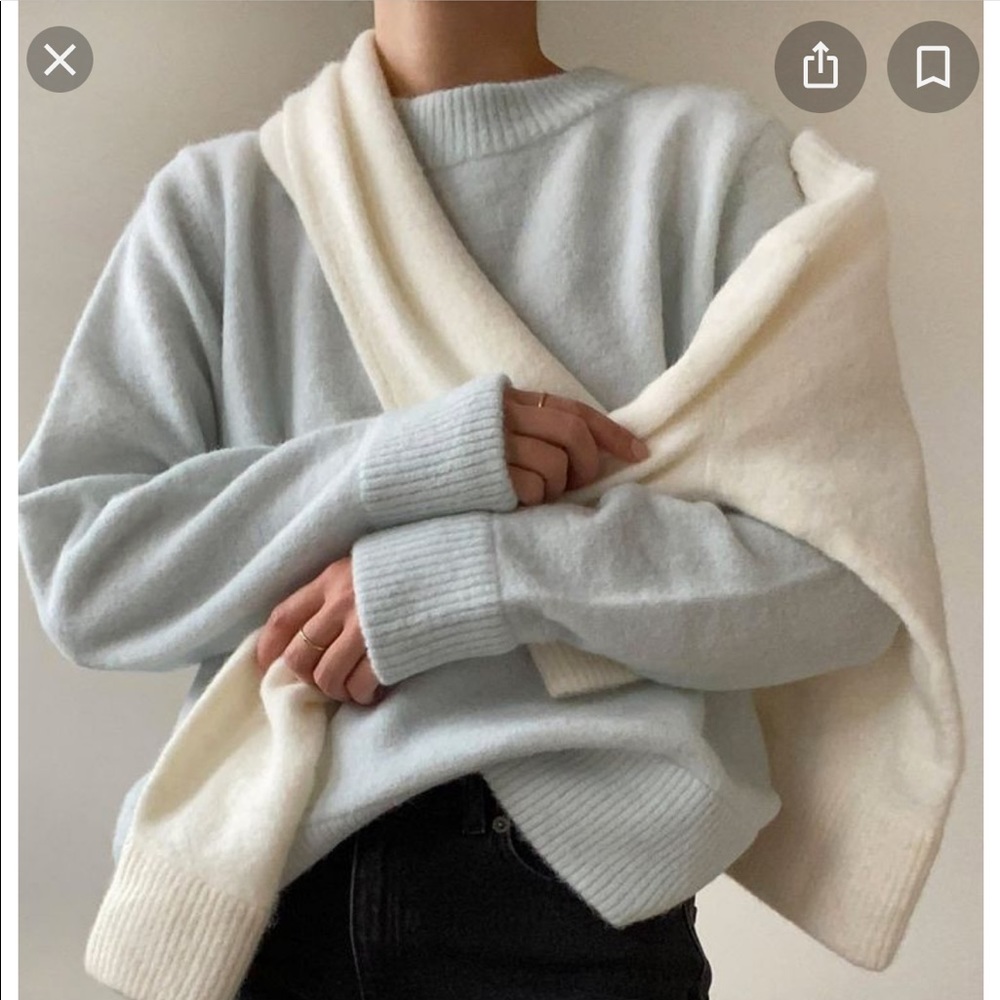 StyleIn Essie Alpaca Mint Blue Sweater